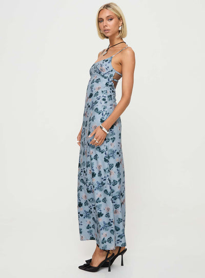 Ravia Maxi Dress Blue / Floral