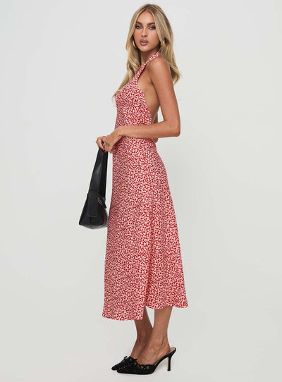 Danielo Maxi Dress Red Floral