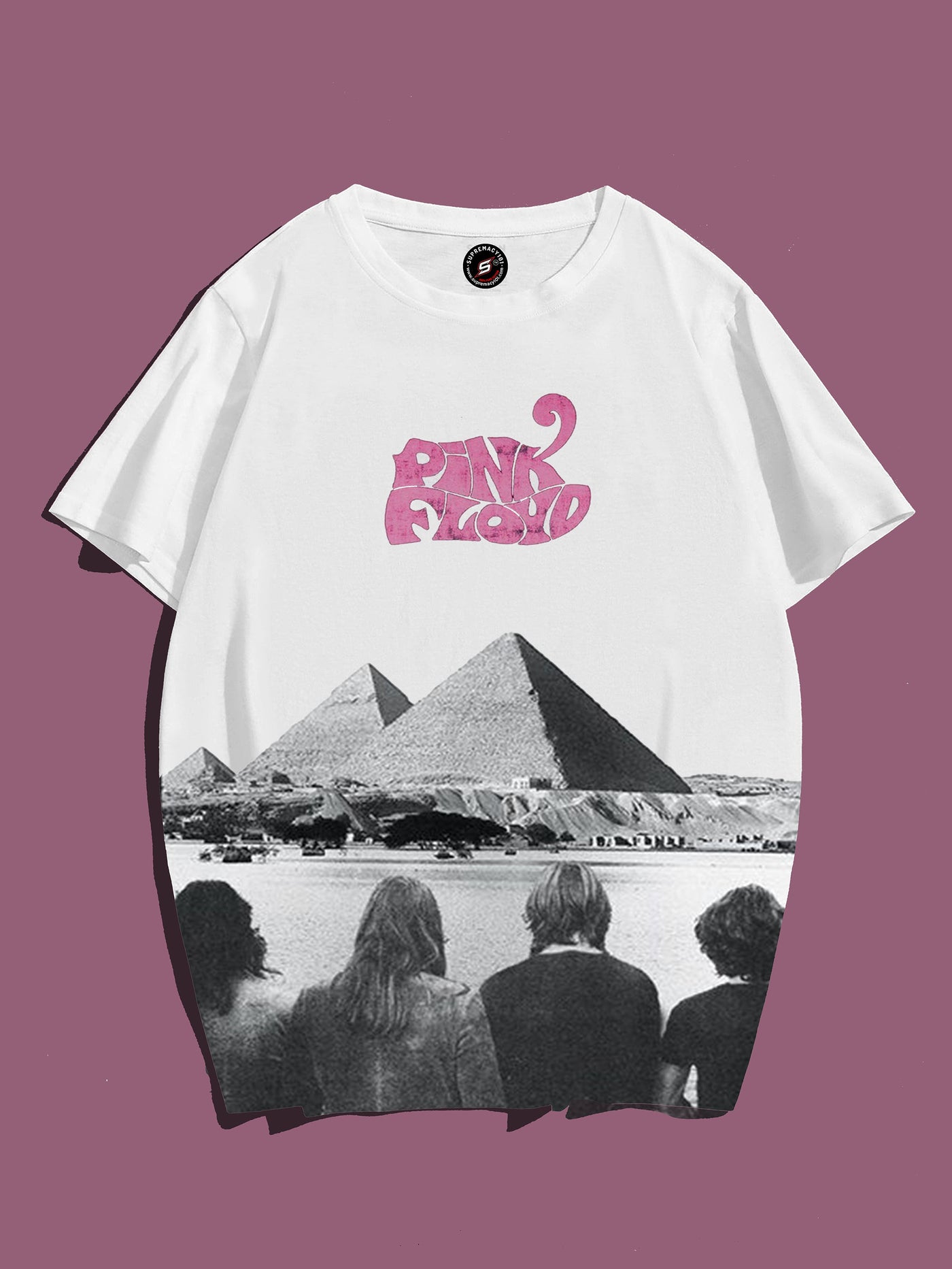 Pink Floyd | Pink White Oversized T-shirt