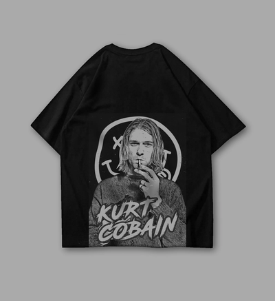 KURT COBAIN Back-Printed Oversized Tshirt