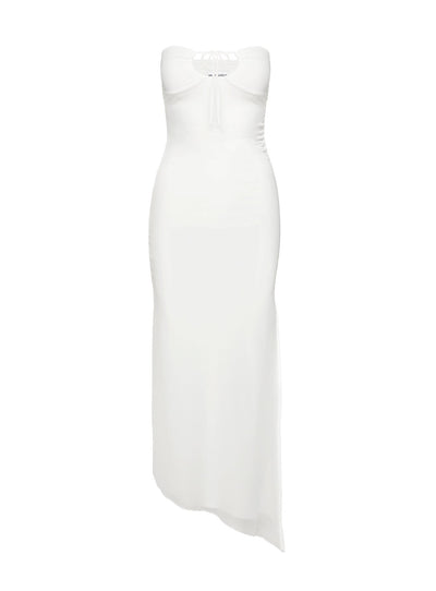 Noe Strapless Maxi Dress White